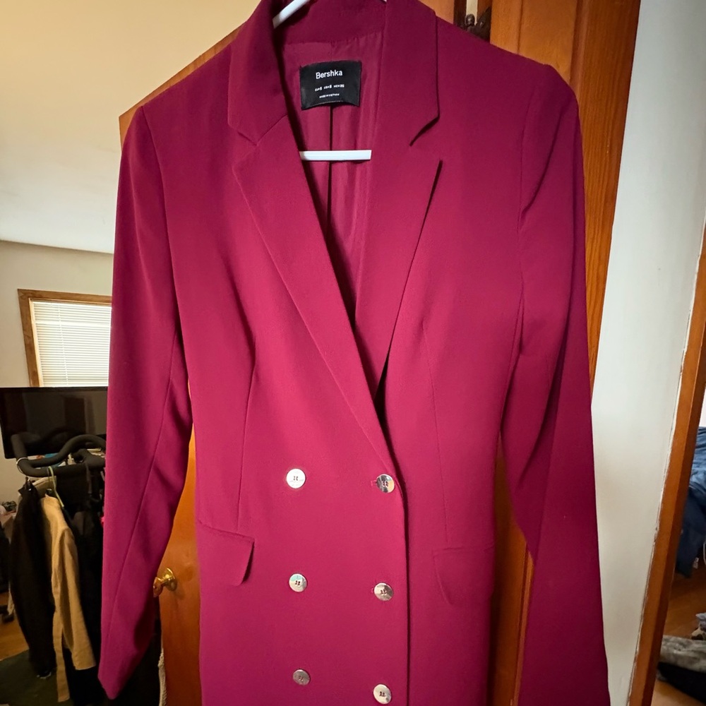 Bershka Women's Blazer - Rich Purple